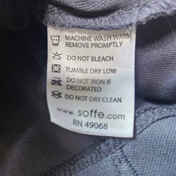 Soffe Size Medium Gray Pink Zip Up Jacket Thumb Holes Collared - Picture 9 of 10